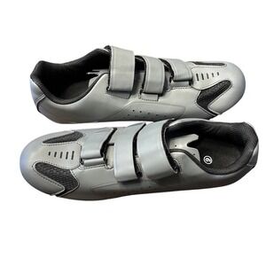 K‎ Road Cycling Shoes Grey Triple Strap Cleats Included Size 9 Mens